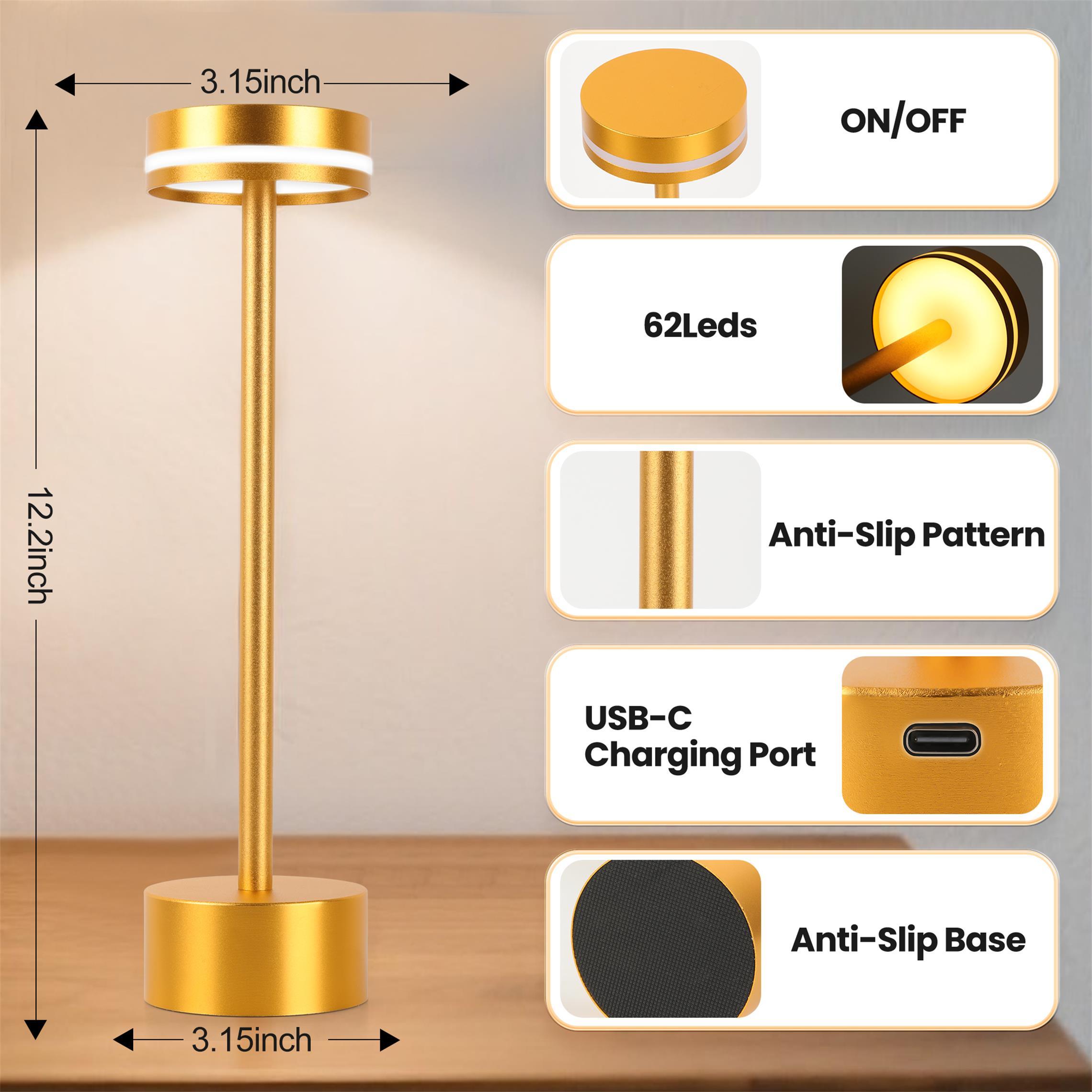2-Pack Rechargeable LED Table Lamps – 5000mAh - Image 2