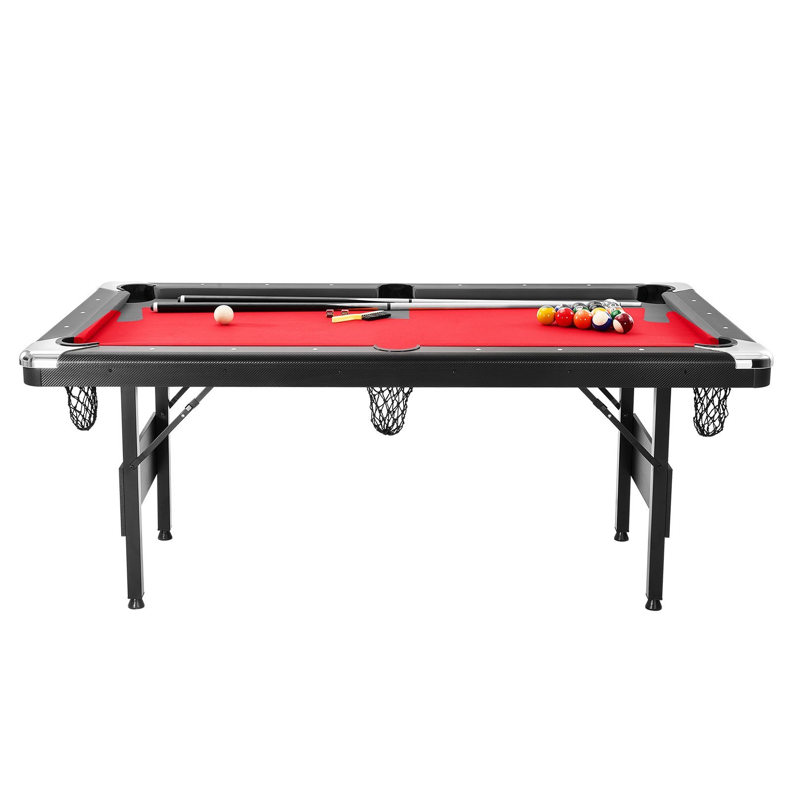 6.3 Ft Foldable Pool Table - Portable Billiards Table Set