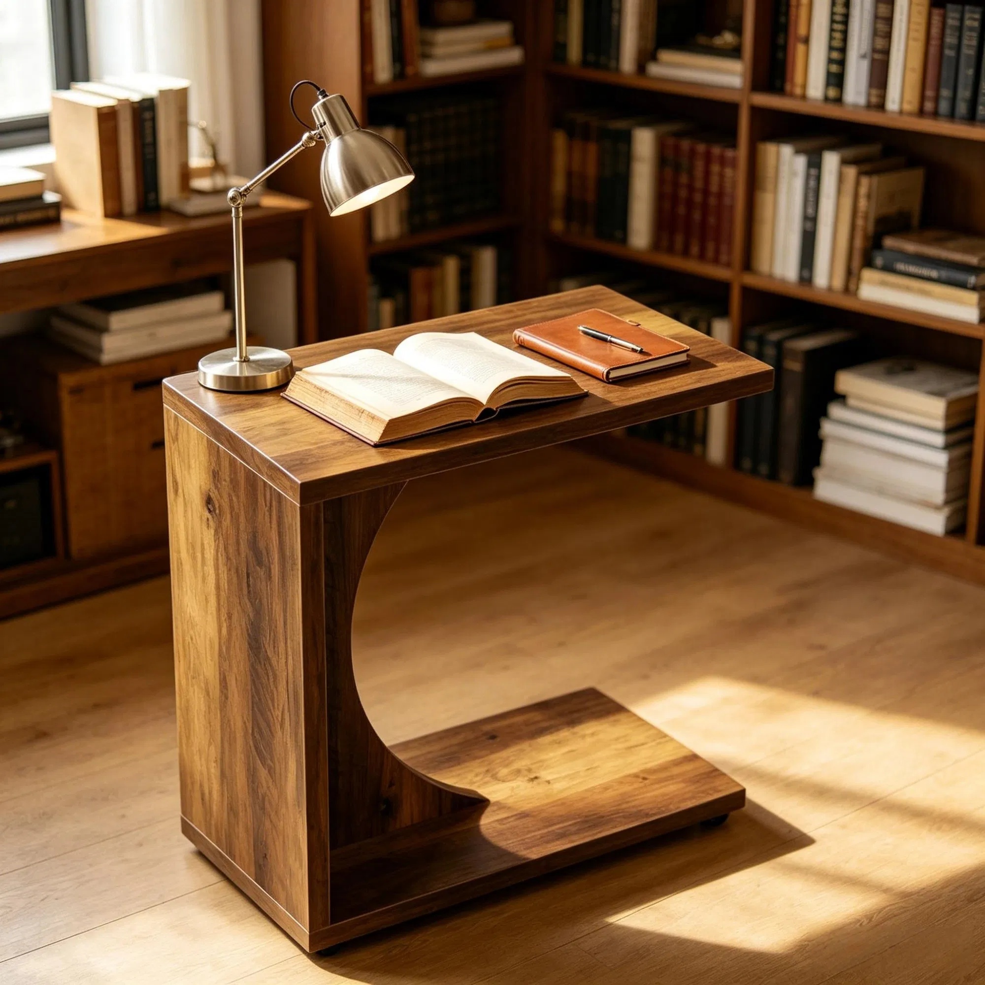 Modern End Table with Adjustable Legs and Feet for Living Room - Image 4