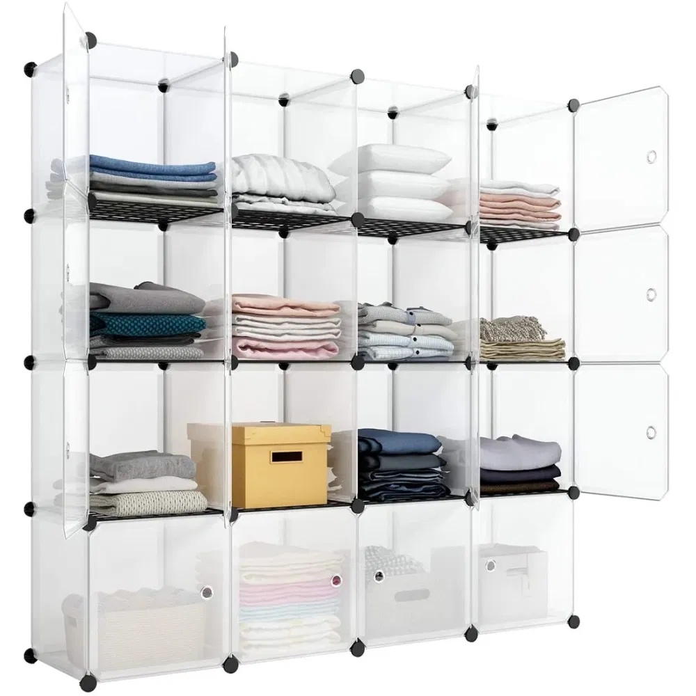 16-Cube Storage Organizer Shelf – White
