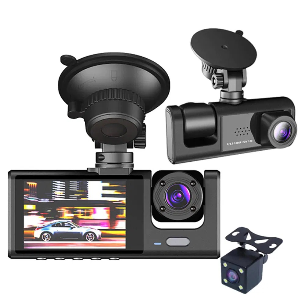 3-Channel Dash Cam 1080P - Front Rear Inside with G-Sensor - Image 11